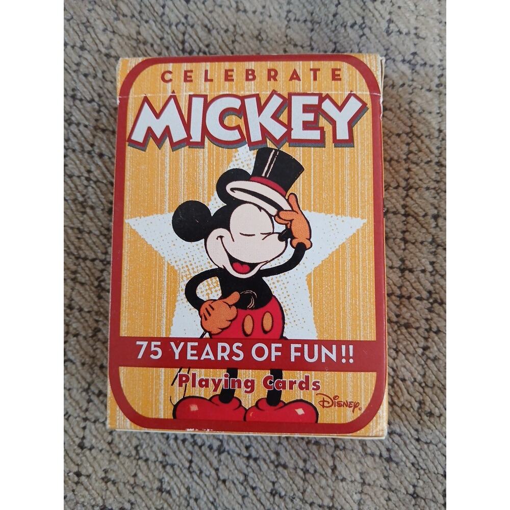 Disney Bicycle Playing Cards Celebrate Mickey: 75 Years of Fun Mickey Mouse